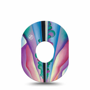Lake George Reflection Dexcom G7 Tape, Single, Lake Mirror Image Themed, CGM Adhesive Patch Design