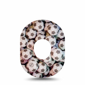 ExpressionMed Soccer Dexcom G7 Tape, Single, Soccer Ball Inspired, CGM Overlay Patch Design