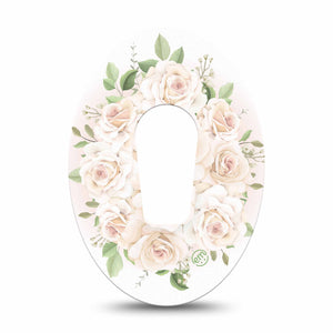 Wedding Bouquet Dexcom G6 Tape, Single, Floral Artwork Inspired, CGM Adhesive Patch Design