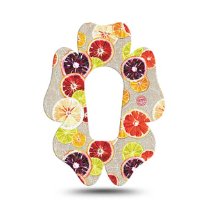 ExpressMed Citrus Slices Flower Dexcom G6 Tape, Single, Sliced Fruits Themed, CGM Adhesive Patch Design