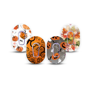 ExpressionMed Halloween Variety Pack Dexcom G6 Mini Tape, Scary Pumpkins, CGM Vinyl Sticker and Tape Design
