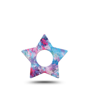 ExpressionMed Ascendant, The Rise Star Infusion Set Tape, 5-Pack, Colorful Star Themed, Plaster Patch Design