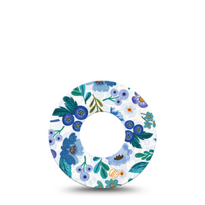 ExpressionMed Blue Anemone Libre 2 Tape, Single, Calming Florals Inspired, Plaster Patch Design