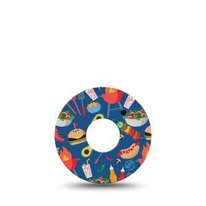 BBQ Time Libre 3 Tape, Single, Appetizing Food Themed, CGM Plaster Patch Design