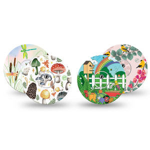 ExpressionMed Cottagecore Haven Variety Pack Libre 3 Transmitter Sticker, Wonderful Farm, CGM Vinyl Sticker and Tape Design
