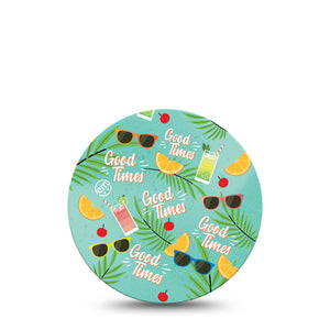 ExpressionMed Good Times Libre 2 Overpatch, Single, Summer Getaway Inspired, CGM Adhesive Tape Design