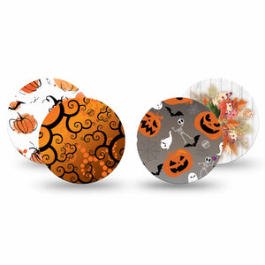 ExpressionMed Halloween Variety Pack Libre 2 Overpatch Tape, Creepy Decors, CGM Adhesive Tape Design