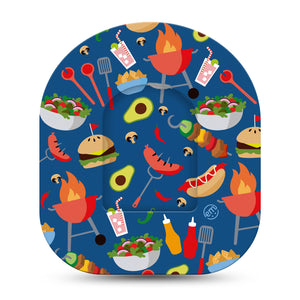 BBQ Time Pod Sticker, Single, Guacamole And Hotdogs Themed, Sticker Adhesive Design Tape & Sticker
