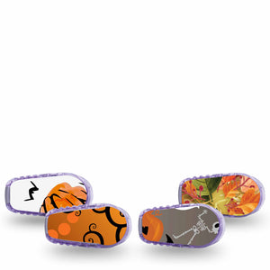 ExpressionMed Halloween Variety Pack Dexcom G6 Transmitter Sticker, Orange Decors, CGM Vinyl Sticker Design