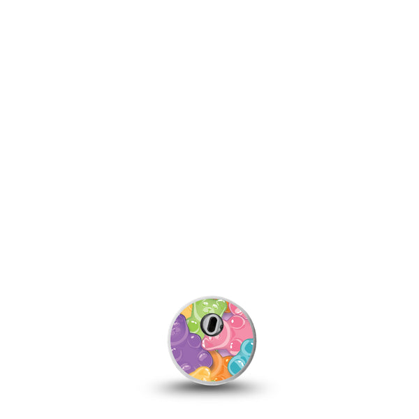 ExpressionMed Gummy Bears Libre 3 Transmitter Sticker Fruity Treats, CGM Vinyl Sticker Design
