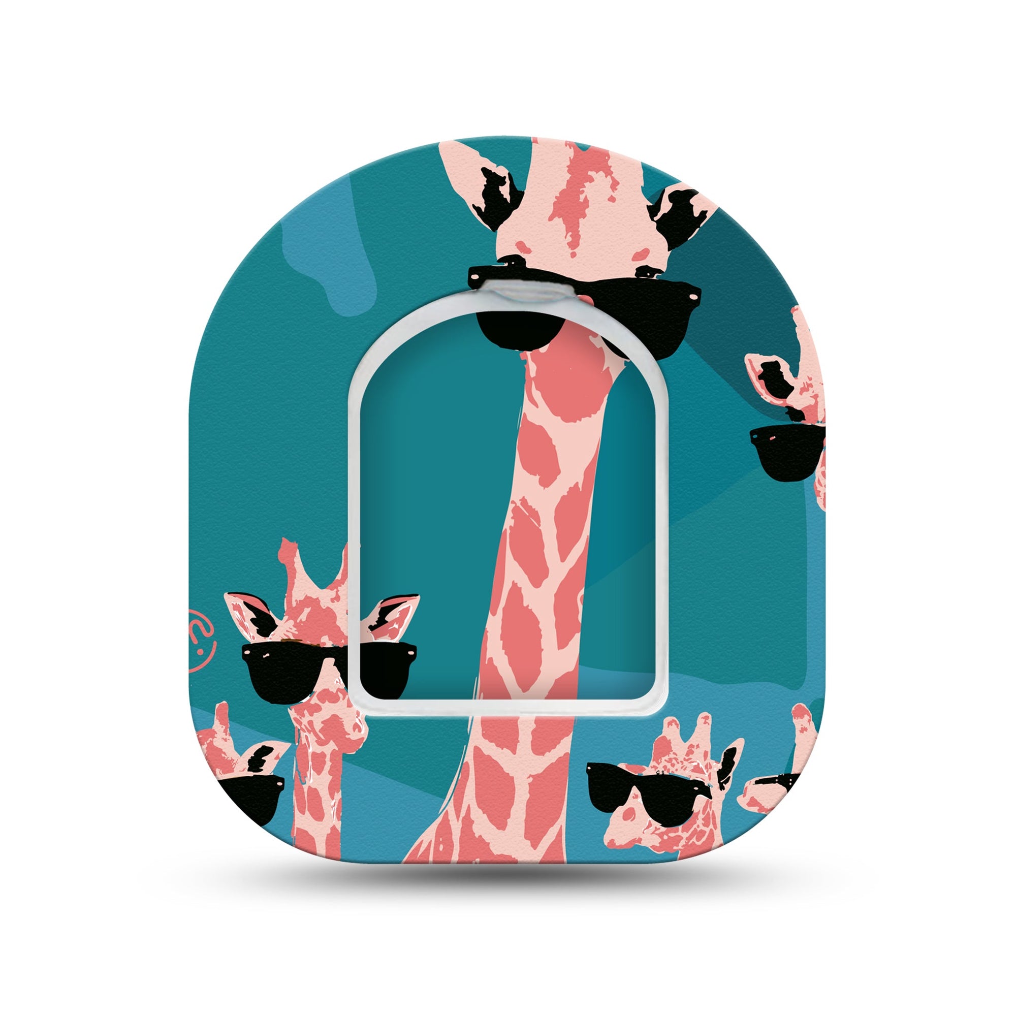 ExpressionMed Cool Giraffes Pod Mini Tape Single Sticker and Single Tape, Fashionable Wildlife Adhesive Tape Pump Design