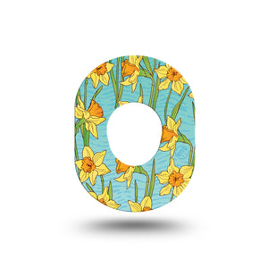 Daffodils Dexcom G7 Mini Tapespring floral flixing ring