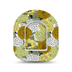 ExpressionMed Hydrangeas Pod Mini Tape Single Sticker and Single Tape, Garden Favorites Plaster Pump Design