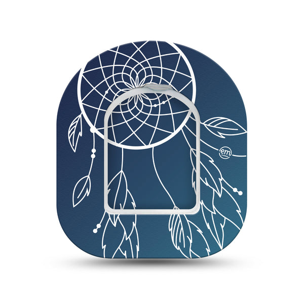 ExpressionMed Blue Dreamcatcher Pod Mini Tape Single Sticker and Single Tape, Boho Decor Plaster Pump Design