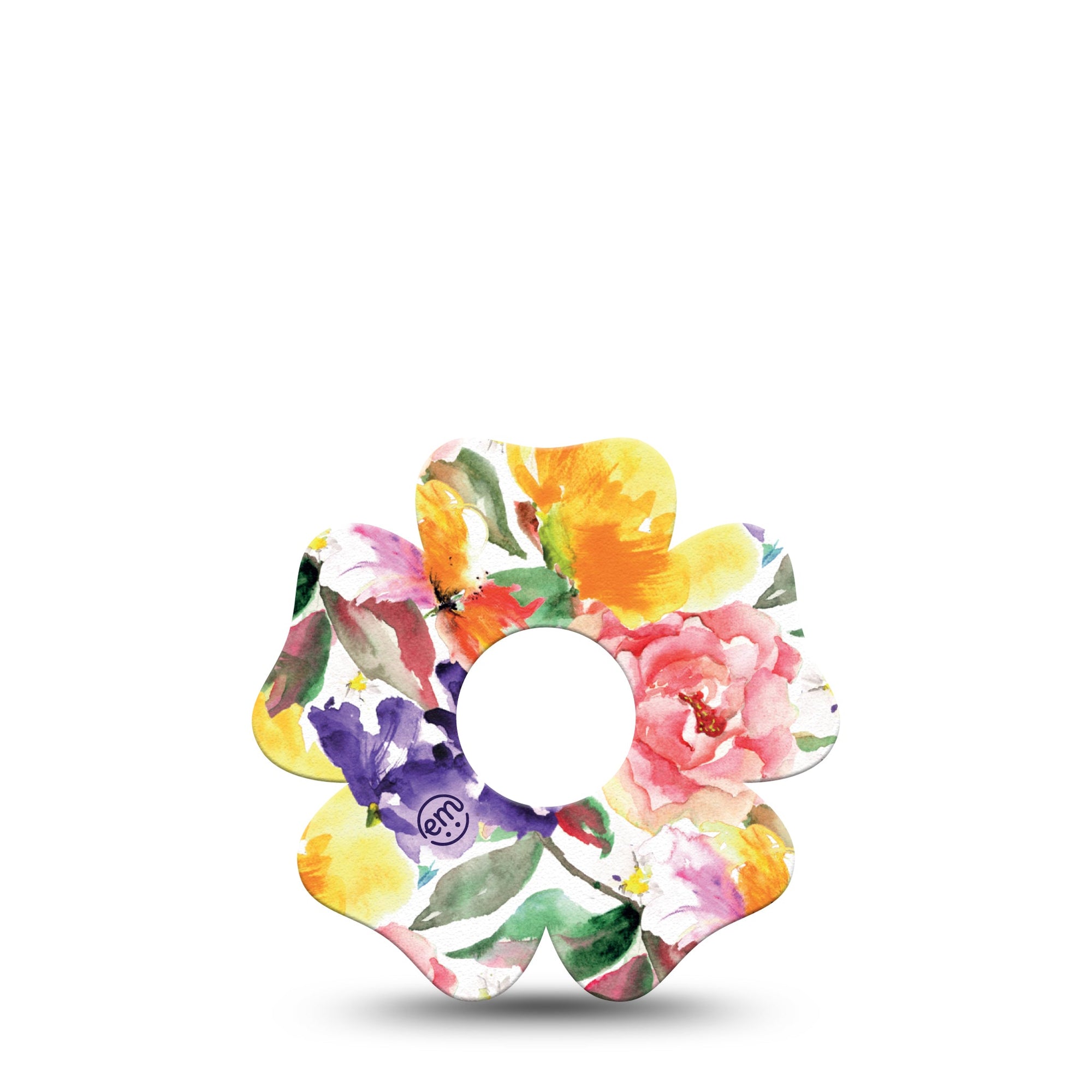 ExpressionMed Floral Art Freestyle Libre 3 Flower Shape Single floral illustration Adhesive Tape CGM Design