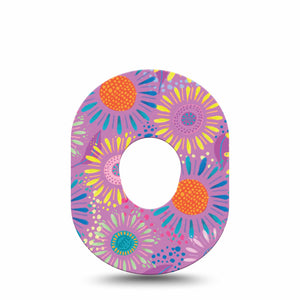 ExpressionMed Giant Daisies Dexcom G7 Single Exclusive Etta Vee Art Overlay Tape Continuous Glucose Monitor Design, Dexcom Stelo Glucose Biosensor System