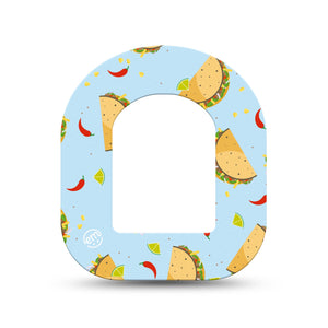 ExpressionMed Spicy Tacos Pod Mini Tape Single, Mexican Cuisine Adhesive Tape Pump Design