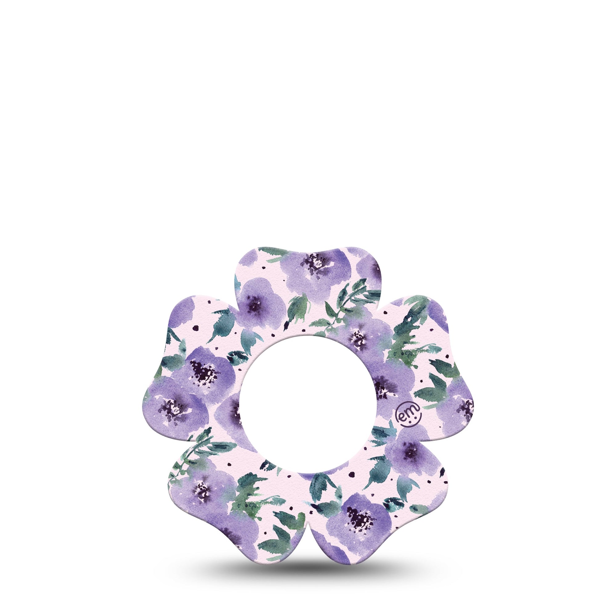 ExpressionMed Purple blooms Freestyle Libre 2 Flower Shape Single Lavender beauty Adhesive Tape CGM Design, Abbott Lingo