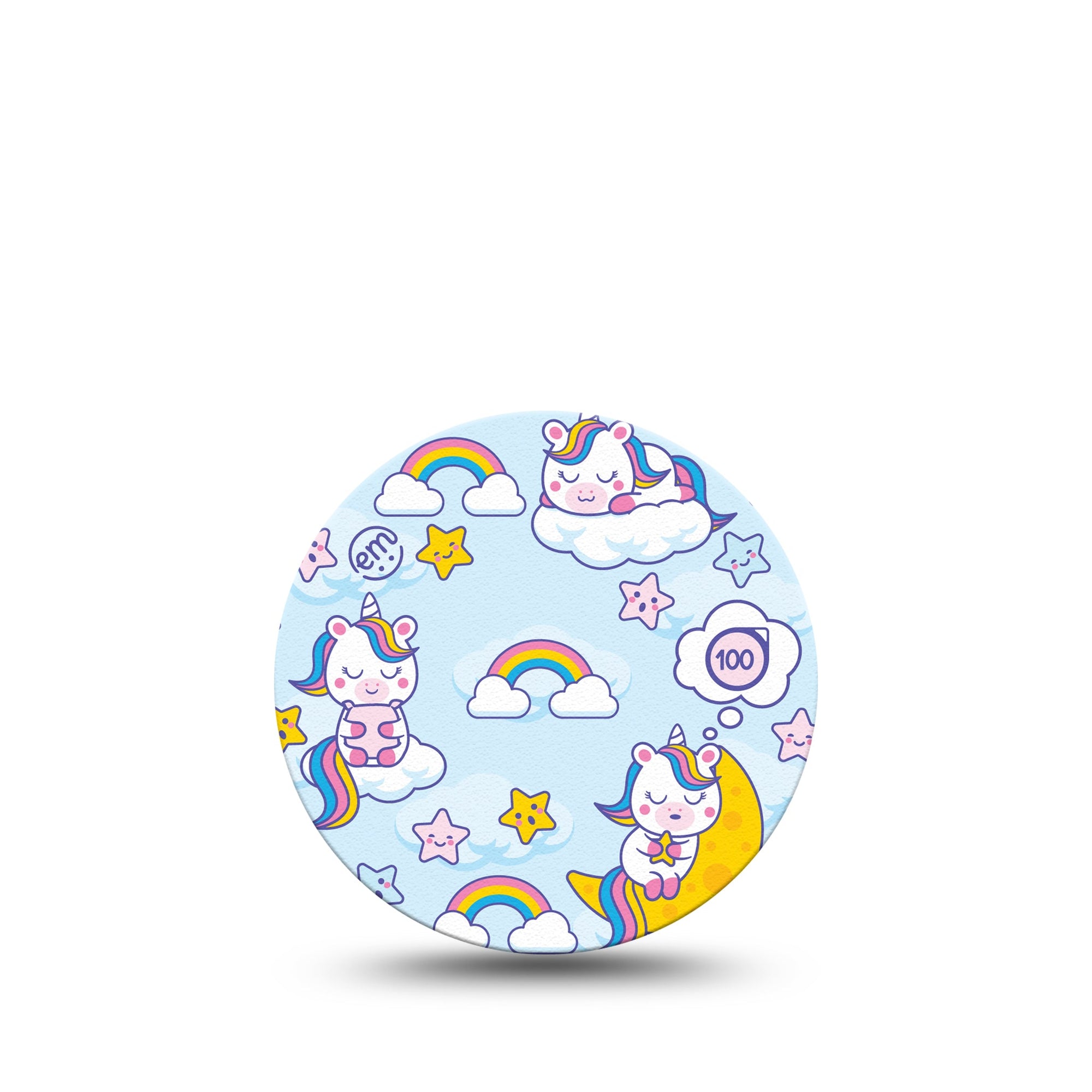 ExpressionMed Sleeping Unicorns Libre 3 Overpatch Baby Unicorns, CGM Plaster Tape Design