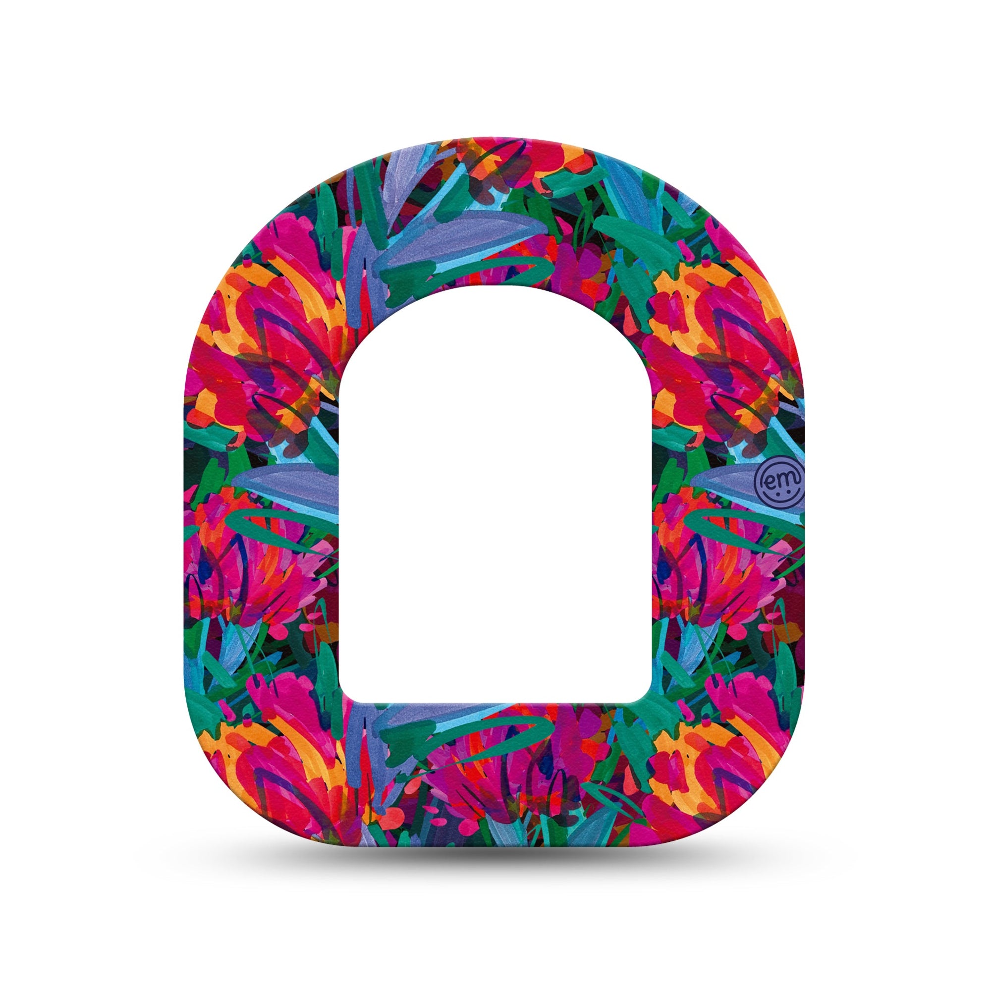ExpressionMed Bold Petals Pod Mini Tape Single, Vibrant Blossoms Adhesive Patch Pump Design