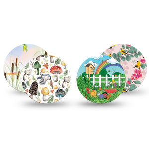 ExpressionMed Cottagecore Haven Variety Pack Libre 2 Overpatch Tape Farmhouse Scenery, CGM Adhesive Tape Design