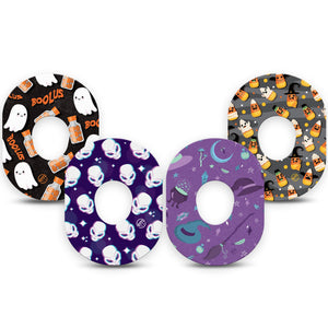 ExpressionMed Trick or Treat Variety Pack Dexcom G7 Tape Spooktacular Ornaments, CGM Overlay Patch Design