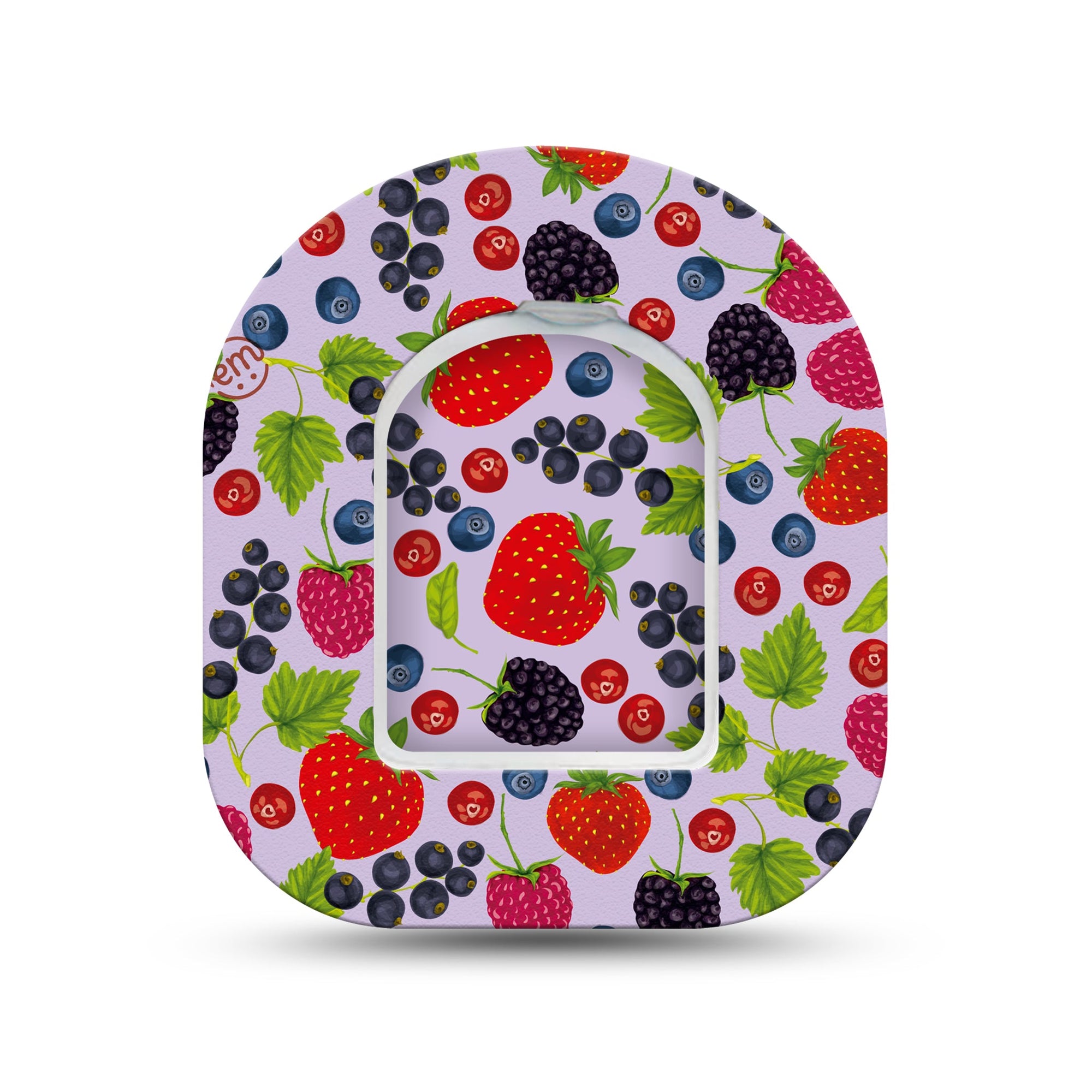 ExpressionMed Wild Berries Pod Mini Tape Single Sticker and Single Tape, Ripe Harvest Overlay Patch Pump Design