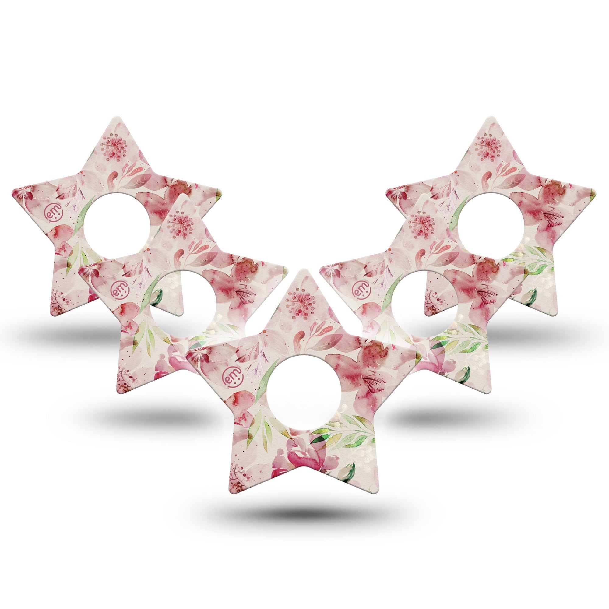 ExpressionMed Ethereal Spring Freestyle Libre 3 Star Shape 5-Pack Airy Blooms Plaster CGM Design