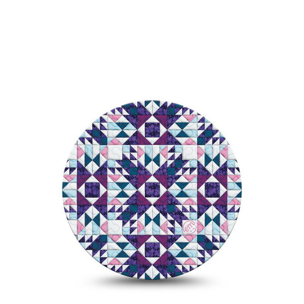 ExpressionMed Quilted Libre 2 Overpatch Quilted Shapes, CGM Fixing Ring Design, Abbott Lingo