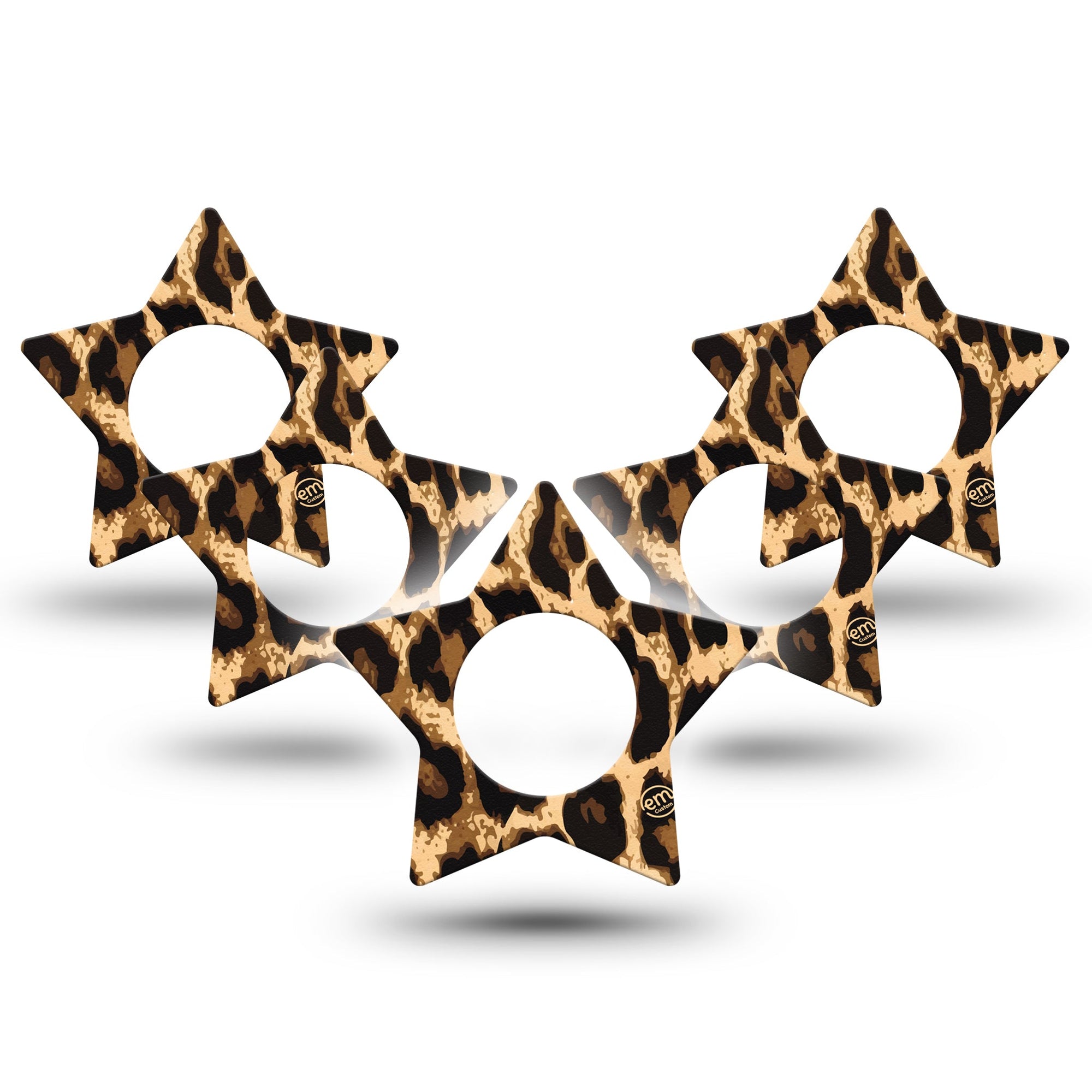 ExpressionMed Leopard Print Libre Star Tape 5-Pack animal print adhesive tape desing, Abbott Lingo