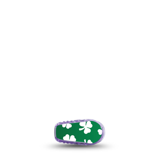 ExpressionMed Shamrock Dexcom G6 Transmitter Sticker, Single Sticker Shamrock Green Pattern CGM Adhesive Device Vinyl Sticker