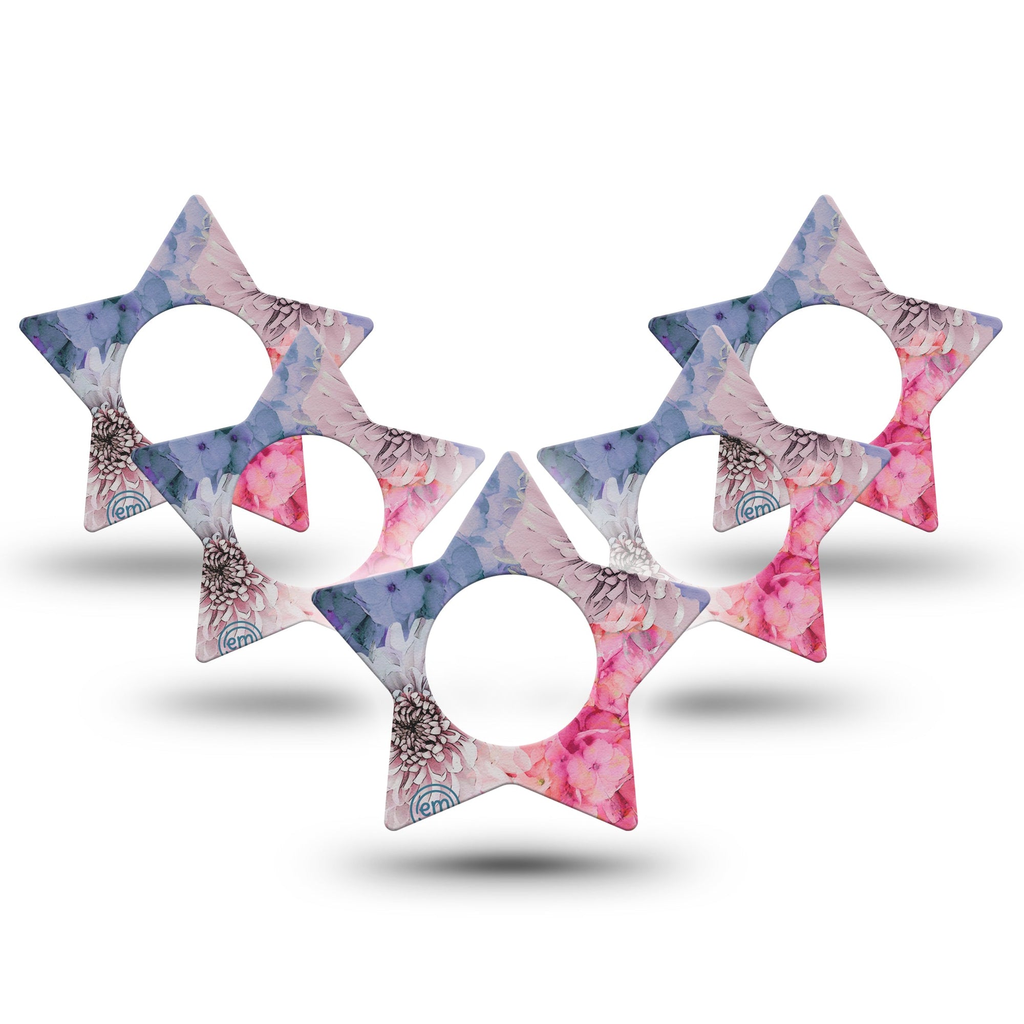 ExpressionMed Bloom Town Freestyle Libre 2 Star Shape 5-Pack  Plaster CGM Design, Abbott Lingo