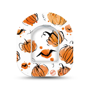 ExpressionMed Pumpkins Pod Mini Tape Single Sticker and Single Tape, Autumn Squash Fixing Ring Tape Pump Design