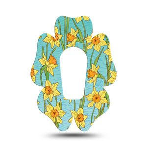 ExpressionMed Daffodils Dexcom G6 Flower Shape Single Yellow Flowers Plaster Continuous Glucose Monitor Design