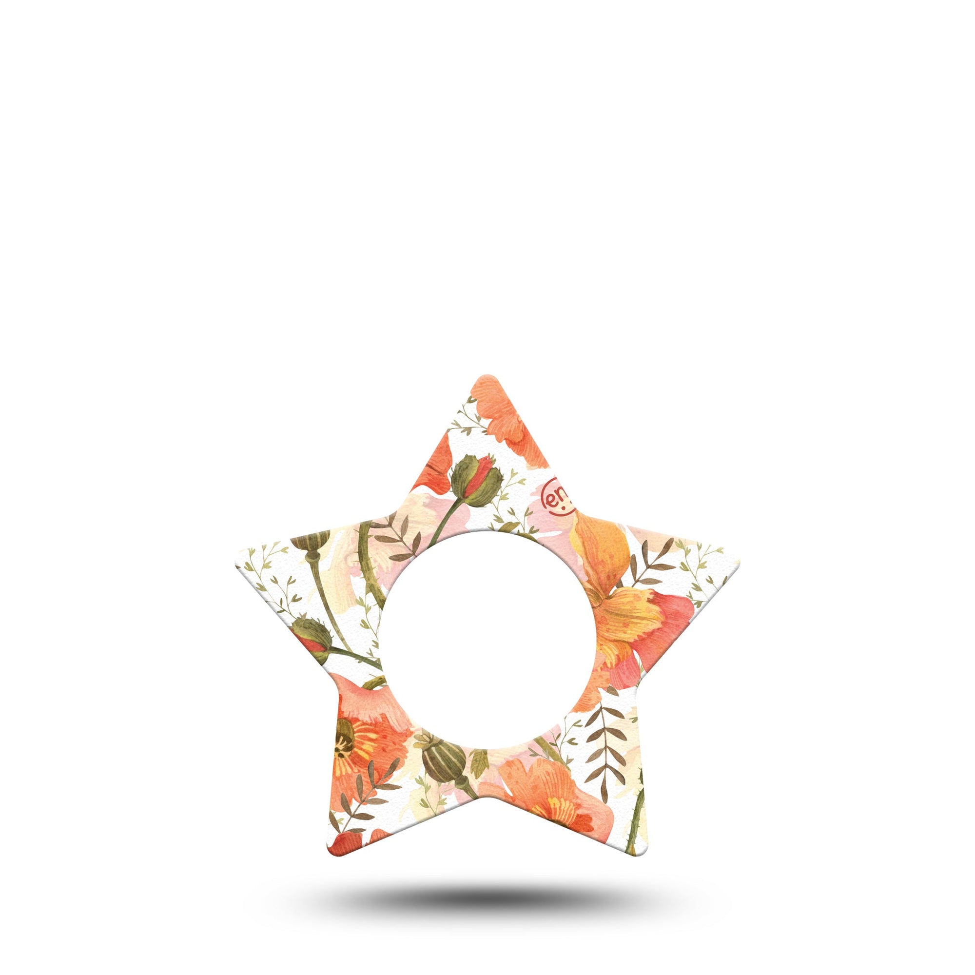 ExpressionMed Peachy Blooms Libre Star Tape orange fall flower design, Abbott Lingo