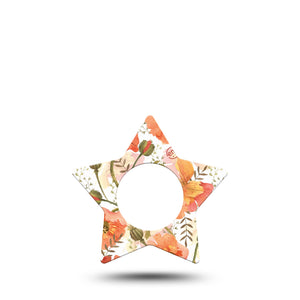 ExpressionMed Peachy Blooms Libre Star Tape orange fall flower design