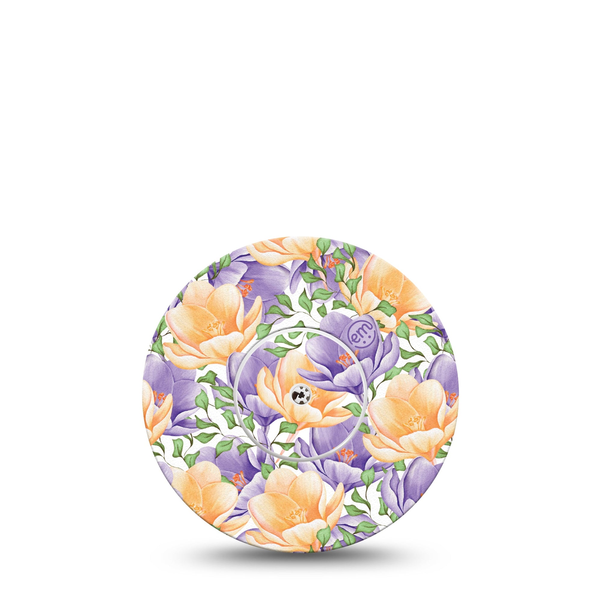 ExpressionMed Crocus Flowers Freestyle Libre Sticker and Tape crocus bulbs Adhesive Sticker and Tape Design Continuous Glucose Monitor Design, Abbott Lingo