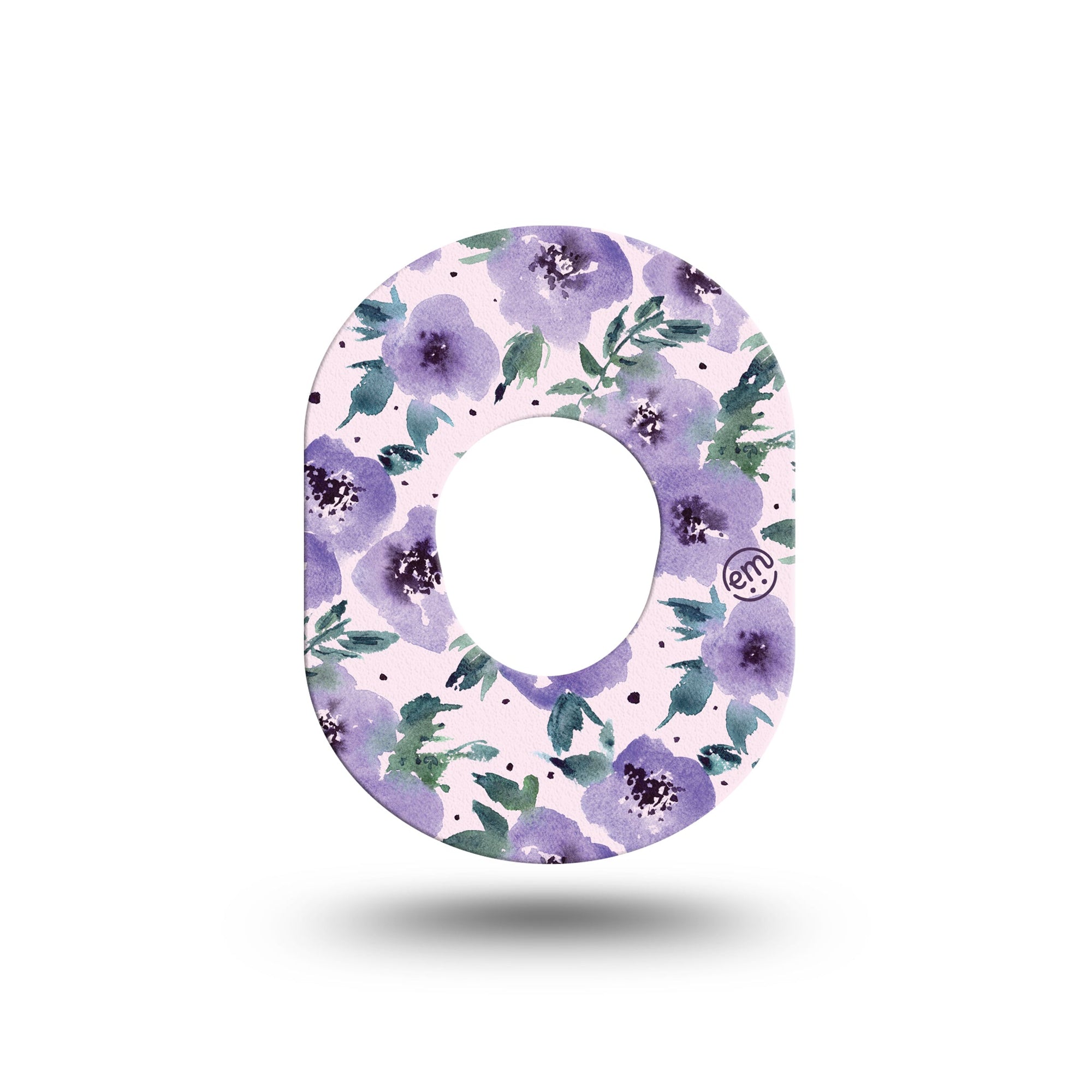 ExpressionMed Flowering Amethyst Dexcom G7 Mini Tape Purple Florals, CGM Adhesive Patch Design, Dexcom Stelo Glucose Biosensor System