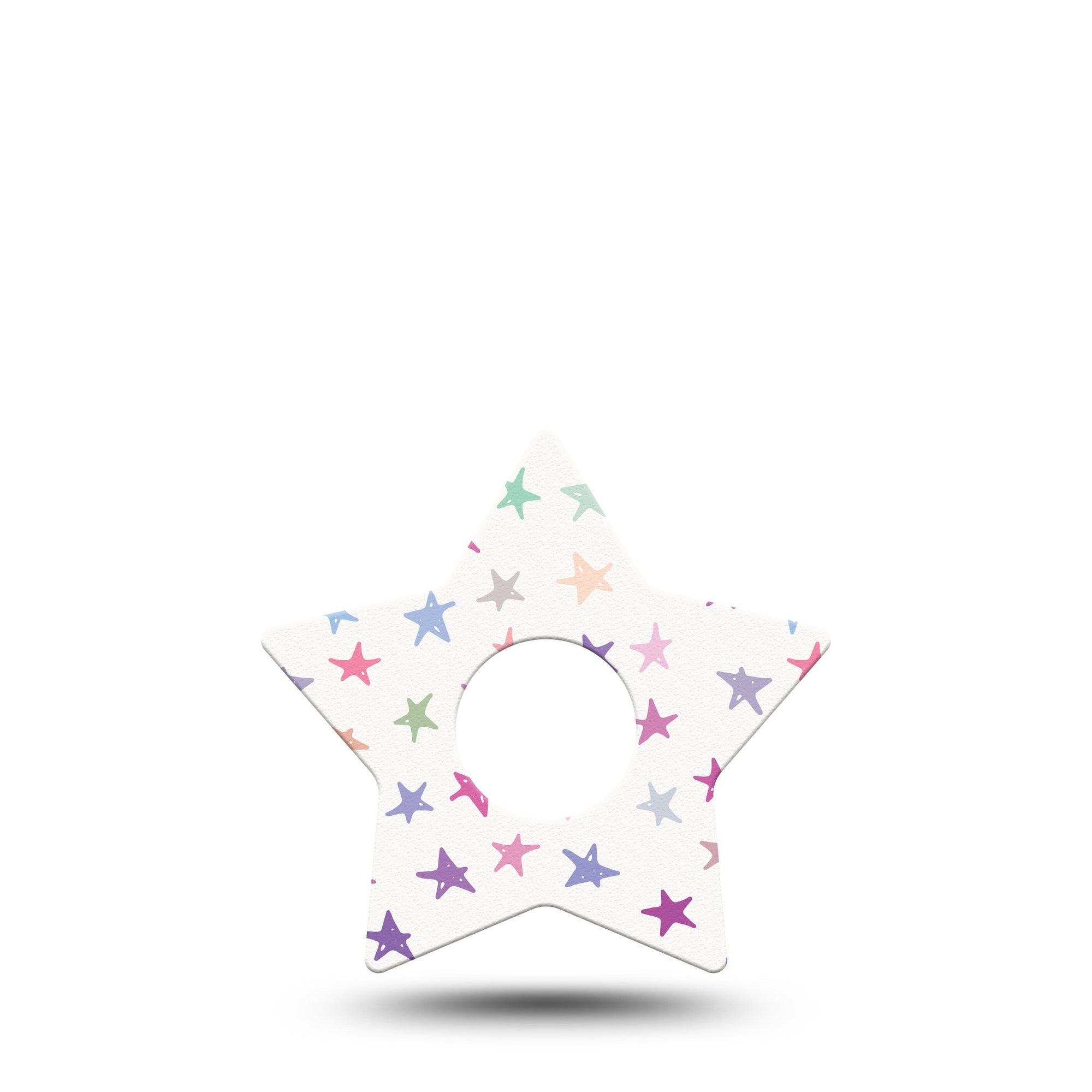 ExpressionMed Bright Stars Freestyle Libre 3 Star Tape, Single, Pastel Stars, CGM Overlay Tape Design