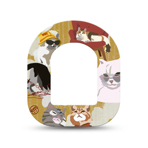 ExpressionMed Kitty Cats Pod Mini Tape Single, Feline Friends Overlay Tape Pump Design