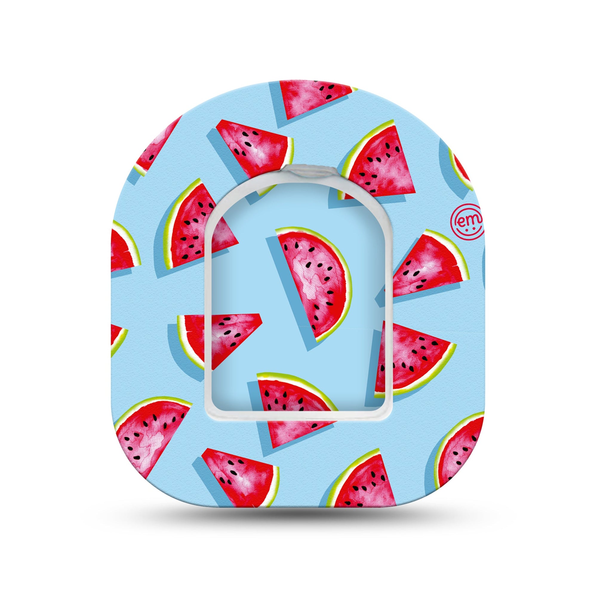 ExpressionMed Watermelon Slices Pod Mini Tape Single Sticker and Single Tape, Refreshing Snack Plaster Pump Design