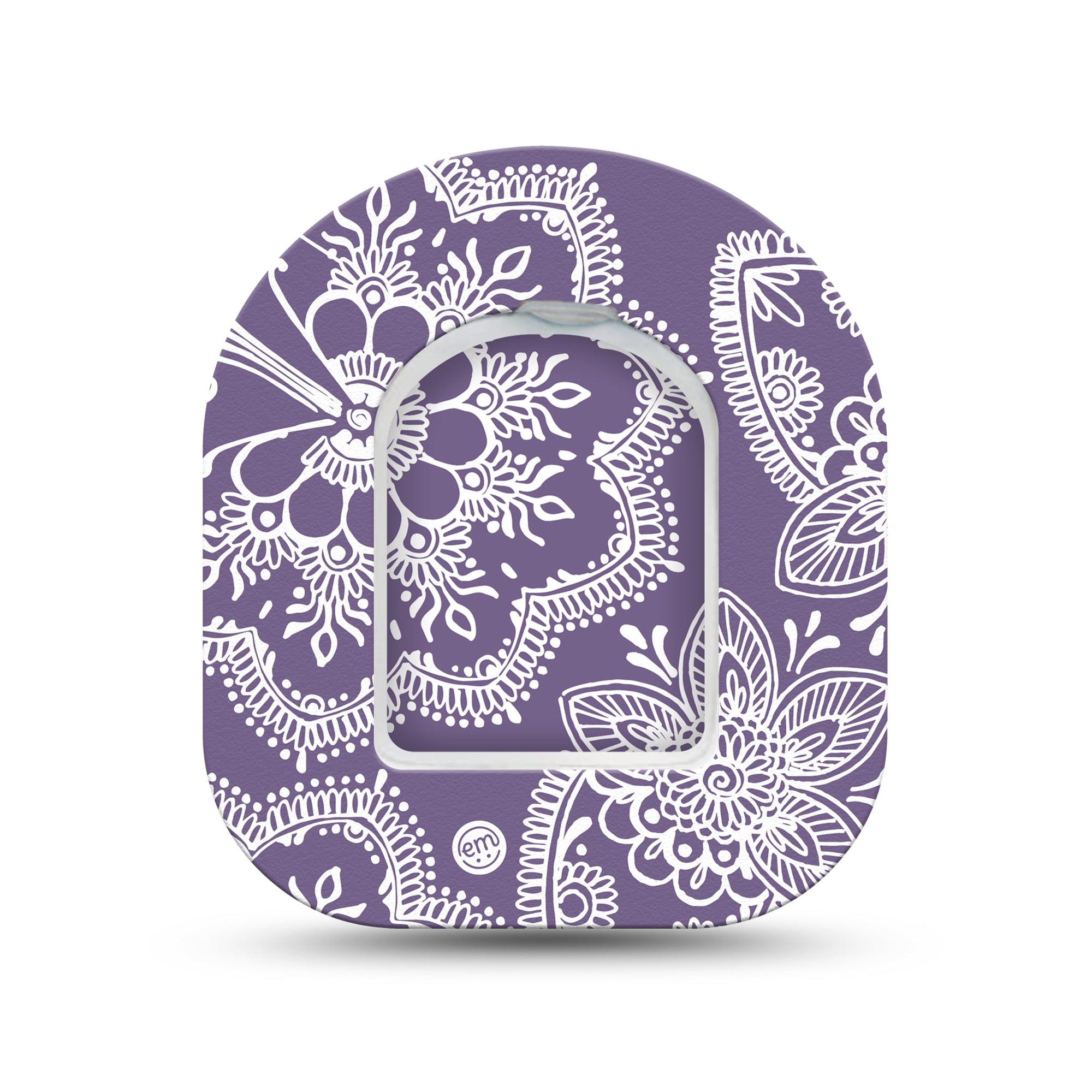 ExpressionMed Purple Henna Pod Mini Tape Single Sticker and Single Tape, Royal Dye Overlay Tape Pump Design