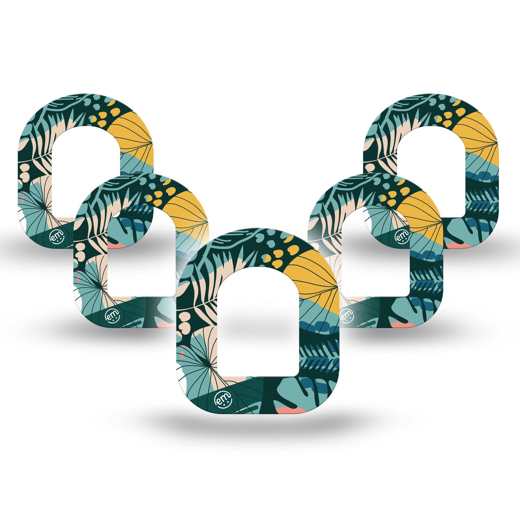 ExpressionMed Jungle Tropics Pod Mini Tape 5-Pack, Rainforest Retreat Adhesive Tape Pump Design