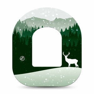 ExpressionMed Winter Wonderland Pod Tape Winter Forest Silhouette, Medtronic Overlay Patch Design