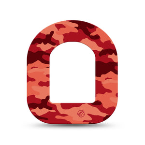 ExpressionMed Red Camo Pod Mini Tape Single, Bold Blend Fixing Ring Patch Pump Design