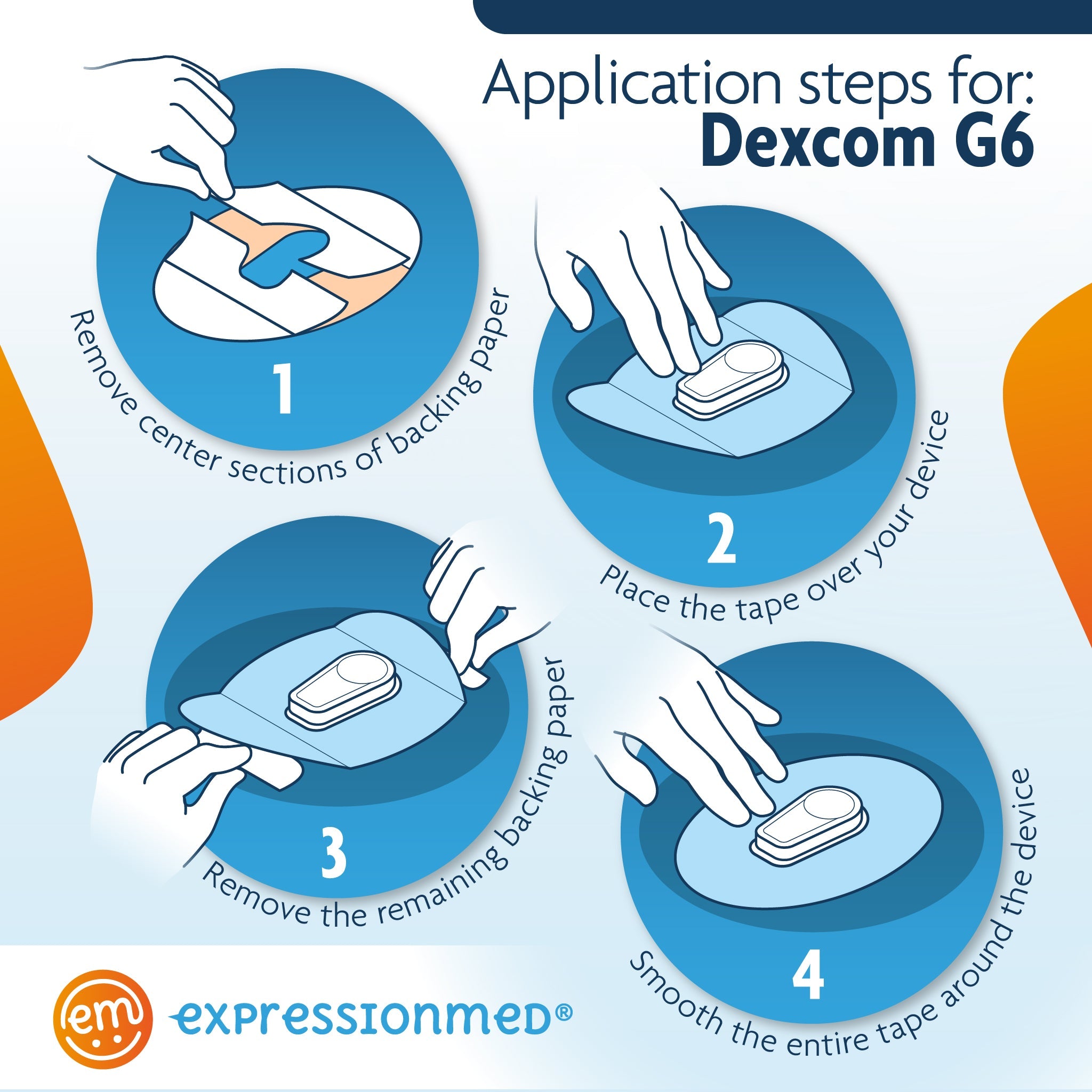 100 Pack Adhesive Patches Compatible With Dexcom G6 Shower