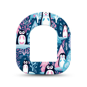 ExpressionMed Penguins Pod Mini Tape Single, Antarctic Birds Patch Pump Design