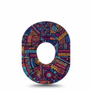 ExpressionMed Geometric Neon Dexcom G7 Tape Seamless Tribal Artwork
CGM, Overlay Patch Design