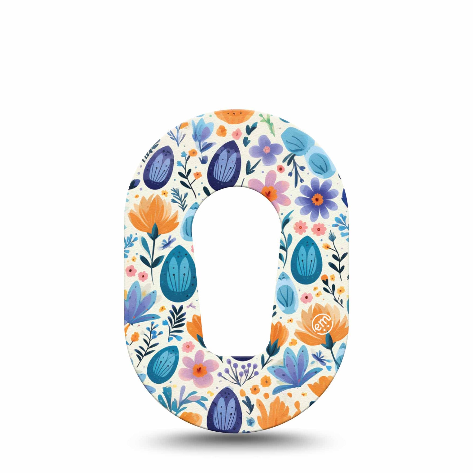 ExpressionMed Easter Floral Dexcom G6 Mini Single, Decorative Easter Eggs, CGM Plaster Patch Design