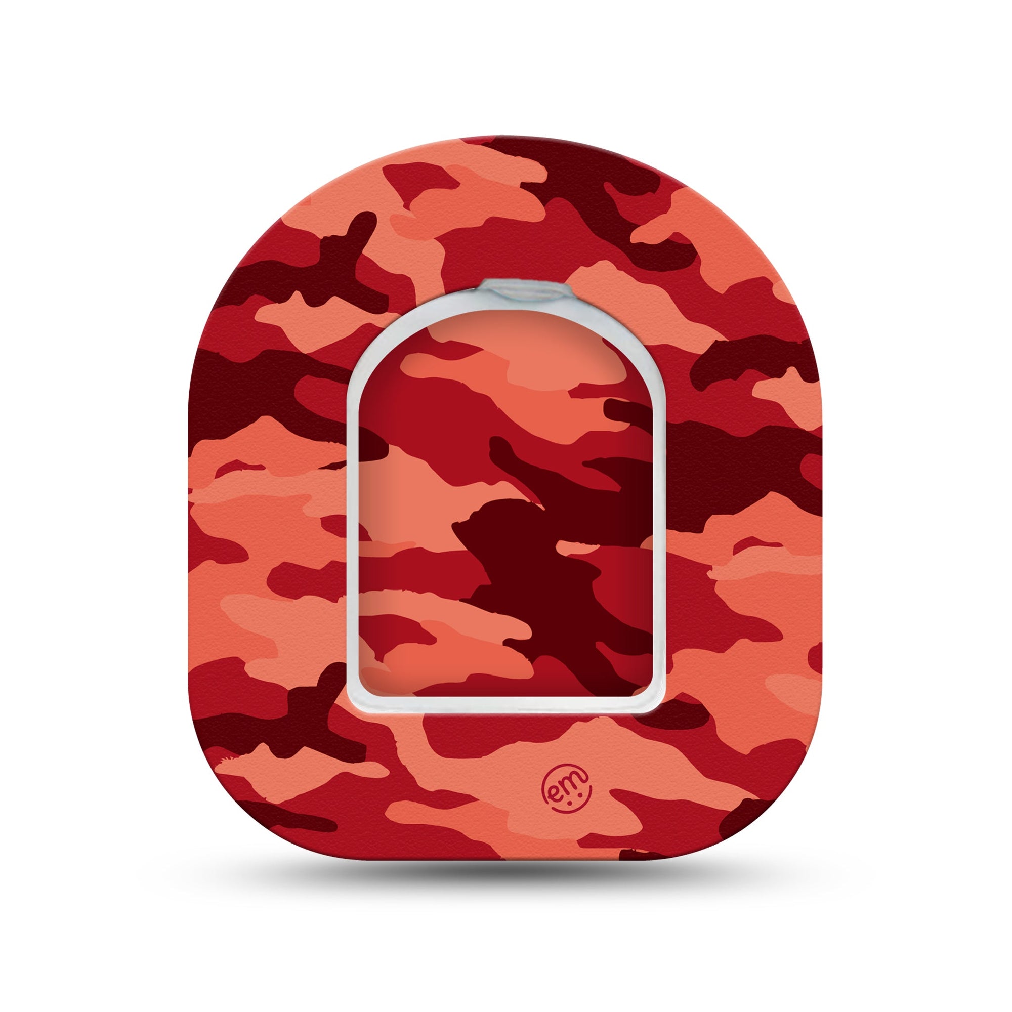 ExpressionMed Red Camo Pod Mini Tape Single Sticker and Single Tape, Vibrant Pattern Overlay Patch Pump Design